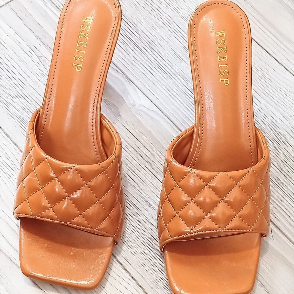 (16-4558) WSKEISP Women's  Heels Sandals  Sz 41 (10.5)